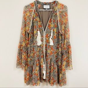 Alexis Cicely Dress Floral Tassel size medium